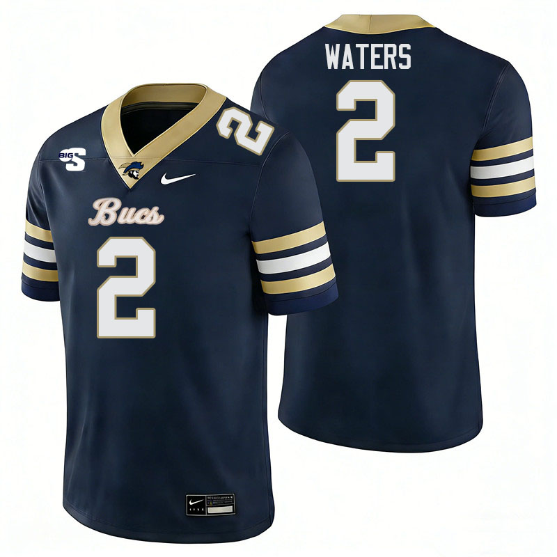 Charleston Southern Buccaneers #2 Justin Waters College Football Jerseys,Uniforms-Navy